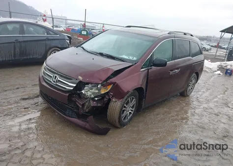 2011 Honda Odyssey Ex-L from USA, damaged, VIN 5FNRL5H60BB075161
